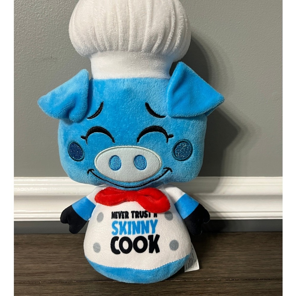 Good Stuff Blue Chef Pig Plush Never Trust A Skinny Cook Stuffed Animal  Toy